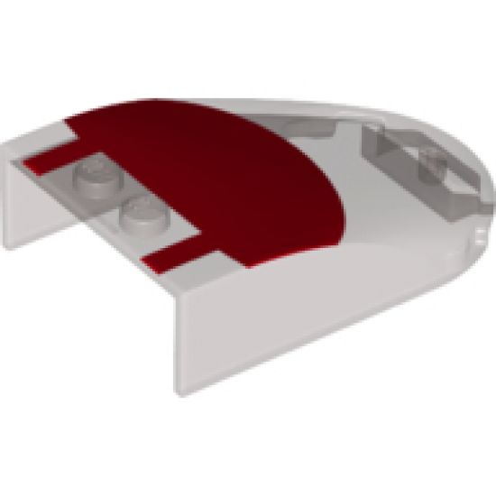 Windscreen 6 x 4 x 1 Curved with Red Roof Pattern