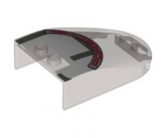 Windscreen 6 x 4 x 1 Curved with Red 'PORSCHE' and White and Gray Roof Pattern