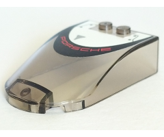 Windscreen 6 x 4 x 1 Curved with Red 'PORSCHE' and Black and White Roof Pattern (Sticker) - Set 75887