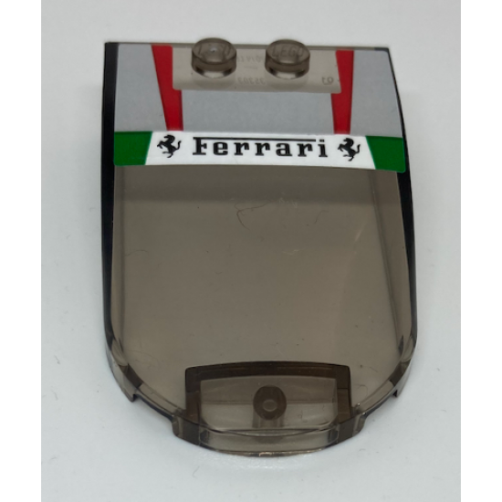 Windscreen 6 x 4 x 1 Curved with Ferrari Logo Pattern (Sticker) - Set 75886