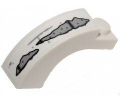 Arch 1 x 3 x 2 Curved Top with Light Bluish Gray Bricks and Stains Pattern 3 (Sticker) - Set 70431