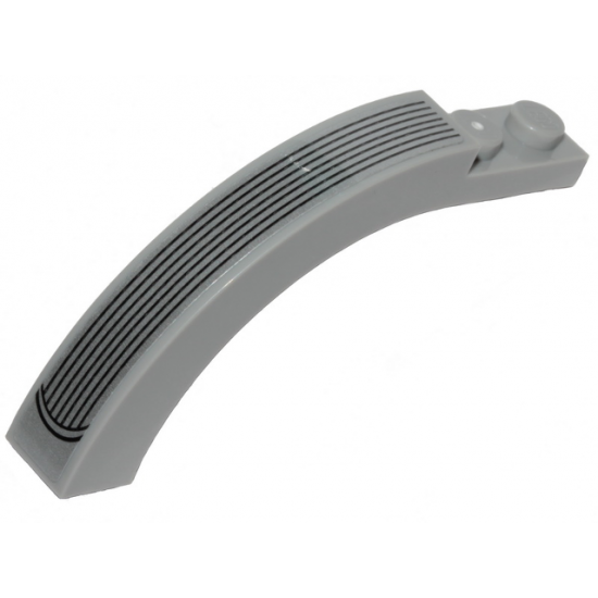 Arch 1 x 6 x 3 1/3 Curved Top with SW Landspeeder 7 Black Stripes Pattern (Sticker) - Set 75271