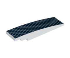 Slope, Curved 8 x 2 with Dark Blue Diamond Mesh Pattern