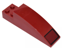 Slope, Curved 8 x 2 x 2 with Grille Pattern (Sticker) - Set 8097