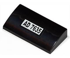 Slope, Curved 2 x 4 x 2/3 without Bottom Tubes with 'AD 7635' Pattern (Sticker) - Set 7635