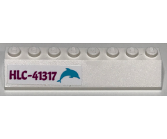 Slope 45 2 x 8 with HLC-41317 and Dolphin Pattern Model Right Side (Sticker) - Set 41317