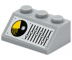 Slope 45 2 x 3 with Radar Screen and Equalizer Pattern (Sticker) - Set 8635
