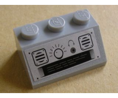 Slope 45 2 x 3 with Radio Control and Loudspeaker Pattern (Sticker) - Set 8635