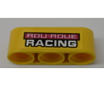 Technic, Liftarm 1 x 3 Thick with 'ROU-ROUE RACING' Pattern (Sticker) - Set 42095