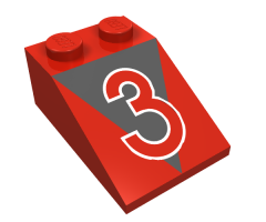 Slope 33 3 x 2 with Red Number 3 and Black Triangle Pattern