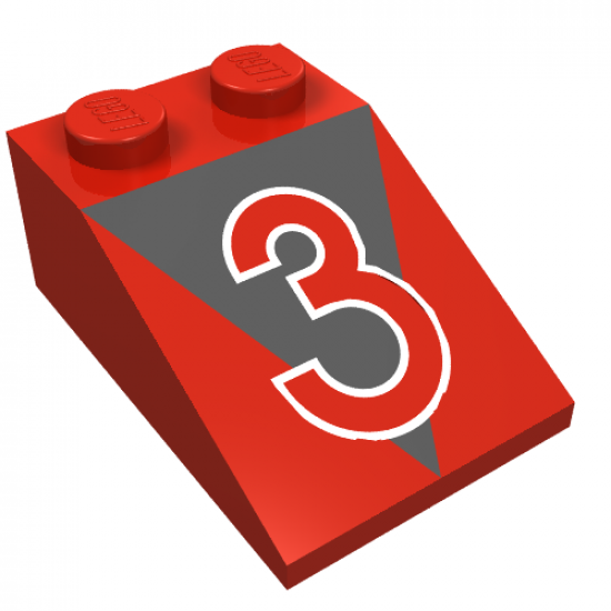Slope 33 3 x 2 with Red Number 3 and Black Triangle Pattern