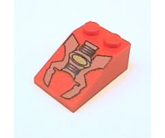 Slope 33 3 x 2 with Red/Gray Machinery Parts Pattern