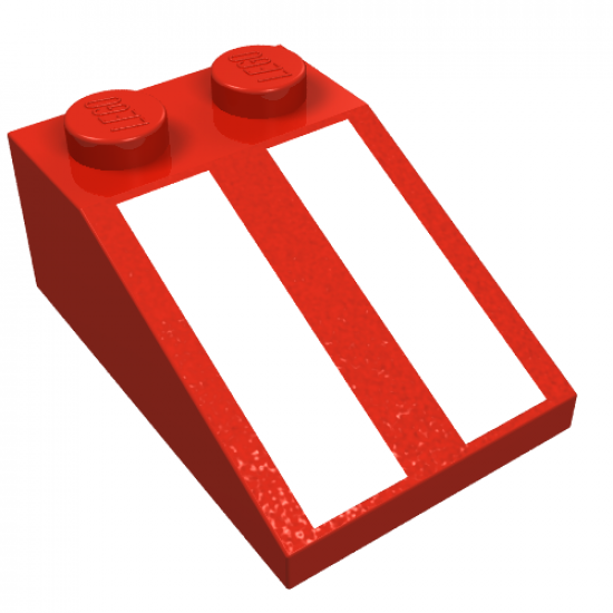 Slope 33 3 x 2 with White Stripes Pattern