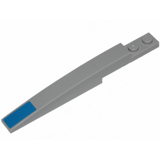 Slope, Curved 10 x 1 with Blue Rectangle Pattern on Front (Sticker) - Set 75280