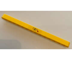 Technic, Liftarm 1 x 15 Thick with Danger Extending Arm Pattern (Sticker) - Set 42097