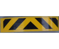 Slope, Curved 4 x 1 Double with Black Danger Stripes on Yellow Background Pattern (Sticker) - Set 60142
