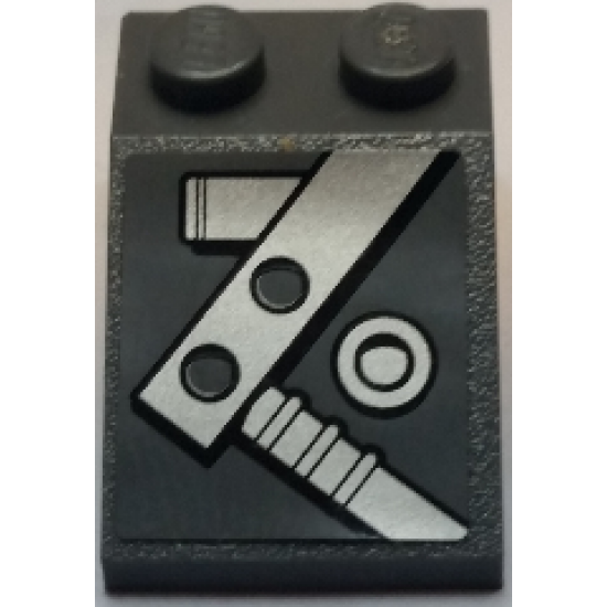 Slope 33 3 x 2 with Beams and Bolts Pattern Model Left Side (Sticker) - Set 7961