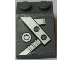 Slope 33 3 x 2 with Beams and Bolts Pattern Model Right Side (Sticker) - Set 7961