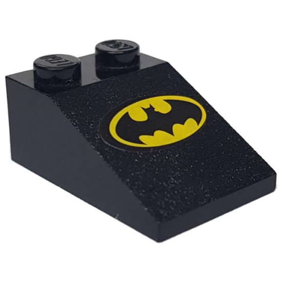 Slope 33 3 x 2 with Batman Logo Pattern (Sticker) - Set 7786