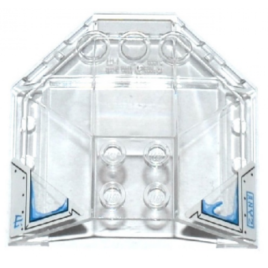 Windscreen 6 x 6 x 2 Canopy with Frosted Windows and 'ZANE' Pattern (Stickers) - Set 70588