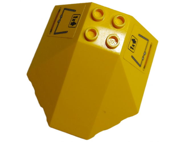 Windscreen 6 x 6 x 2 Canopy with Number 1, Figure, Zipper and Orange Handle Pattern on Both Sides (Stickers) - Set 60164