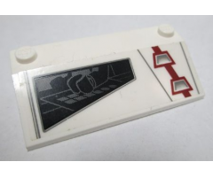 Slope 33 3 x 6 without Inner Walls with ARC-170 Starfighter Left Pattern (Sticker) - Set 8088