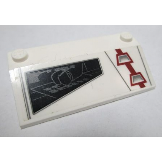 Slope 33 3 x 6 without Inner Walls with ARC-170 Starfighter Left Pattern (Sticker) - Set 8088