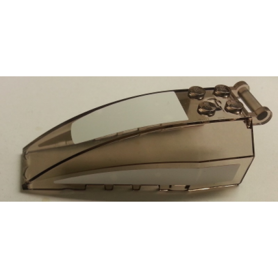 Windscreen 8 x 4 x 2 with 4 Studs and Bar Handle with White Panels Pattern (Stickers) - Set 9525