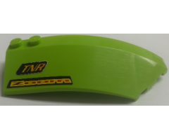 Wedge 8 x 3 x 2 Open Right with 'TNR' and 'Zoom' on Black Background Pattern (Stickers) - Set 4589