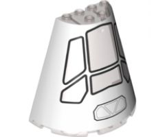 Cone Half 8 x 4 x 6 with Rocket Cockpit Pattern