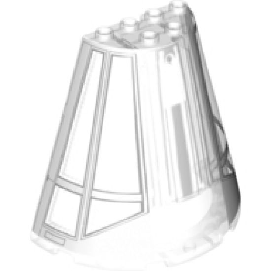 Cone Half 8 x 4 x 6 with Millennium Falcon Cockpit Pattern 3