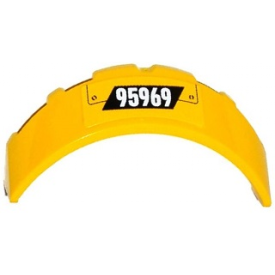 Windscreen 3 x 6 x 1 Curved with '95969' and Hatch Pattern (Sticker) - Set 60076