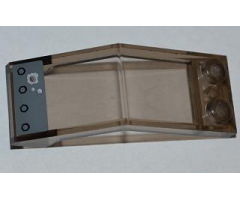 Windscreen 5 x 2 x 1 2/3 with 4 Bolts and Bullet Holes Pattern (Sticker) - Set 7198