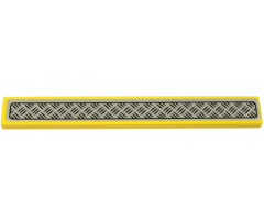 Tile 1 x 8 with Silver Tread Plate with Black Border Pattern (Sticker) - Set 70432