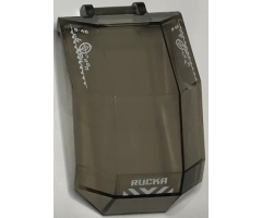 Windscreen 4 x 4 x 4 2/3 with Bar Handle with White Danger Stripes, Targets, 'ROCKA' and '7503' Pattern (Stickers) - Set 44019