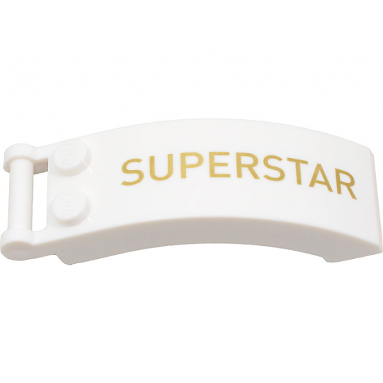 Windscreen 6 x 2 x 2 with Bar Handle with Gold 'SUPERSTAR' Pattern Model Left Side