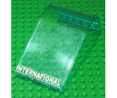 Panel 6 x 6 x 9 Curved Top with White 'INTERNATIONAL' and Thin Lines Pattern (Sticker) - Sets 7894