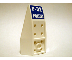 Wedge 6 x 4 Inverted Curved with 'P-32 POLIZEI' Pattern (Sticker) - Set 7741