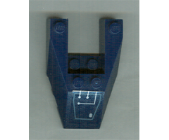 Wedge 6 x 4 Cutout with Stud Notches with Silver Circuitry (Right Foot) Pattern (Sticker) - Set 7703