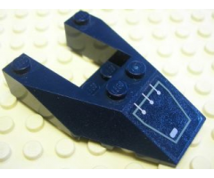 Wedge 6 x 4 Cutout with Stud Notches with Silver Circuitry (Left Foot) Pattern (Sticker) - Set 7703