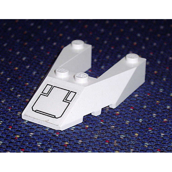 Wedge 6 x 4 Cutout with Stud Notches with Panel Pattern (Sticker) - Set 7700