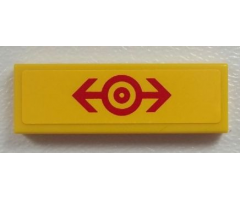 Tile 1 x 3 with Train Logo Red Pattern (Sticker) - Set 60026
