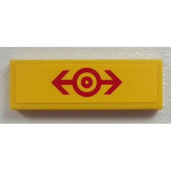 Tile 1 x 3 with Train Logo Red Pattern (Sticker) - Set 60026