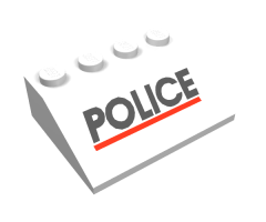 Slope 33 3 x 4 with Black 'POLICE' Red Line Pattern