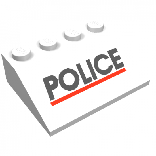 Slope 33 3 x 4 with Black 'POLICE' Red Line Pattern