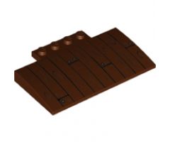 Slope, Curved 5 x 8 x 2/3 with Boards and Nails Pattern