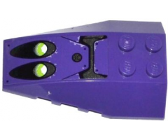 Wedge 6 x 4 Triple Curved with Lime Jet Engines, Filler Cap, Dark Purple Panels and Bolts Pattern (Sticker) - Set 70128