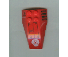 Wedge 6 x 4 Triple Curved with Vent Grille, Panel and White Circular Pattern (Stickers) - Set 7701
