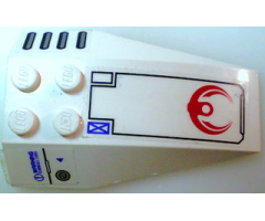 Wedge 6 x 4 Triple Curved with Red Crescent Pattern (Stickers) - Set 7700