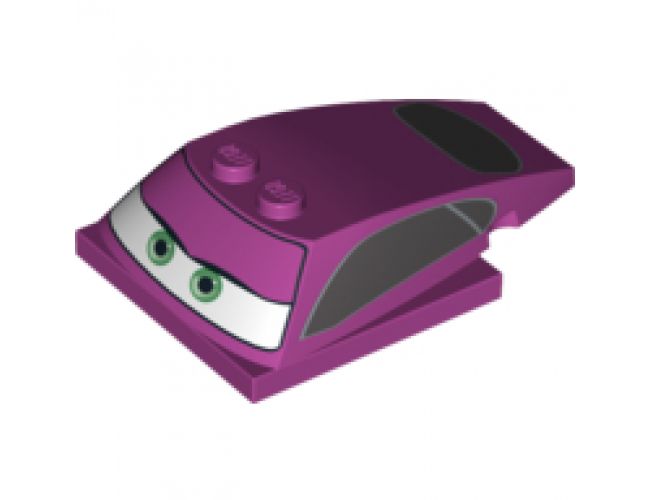 Wedge 6 x 4 x 1 1/3 with 4 x 4 Base with Green Eyes and Windows Pattern (Holley)